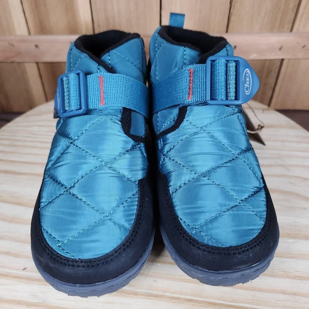 Chaco Ramble Puff Kid Boots Youth Size‎ 3 Glacier Blue Quilted Ankle JCH180348